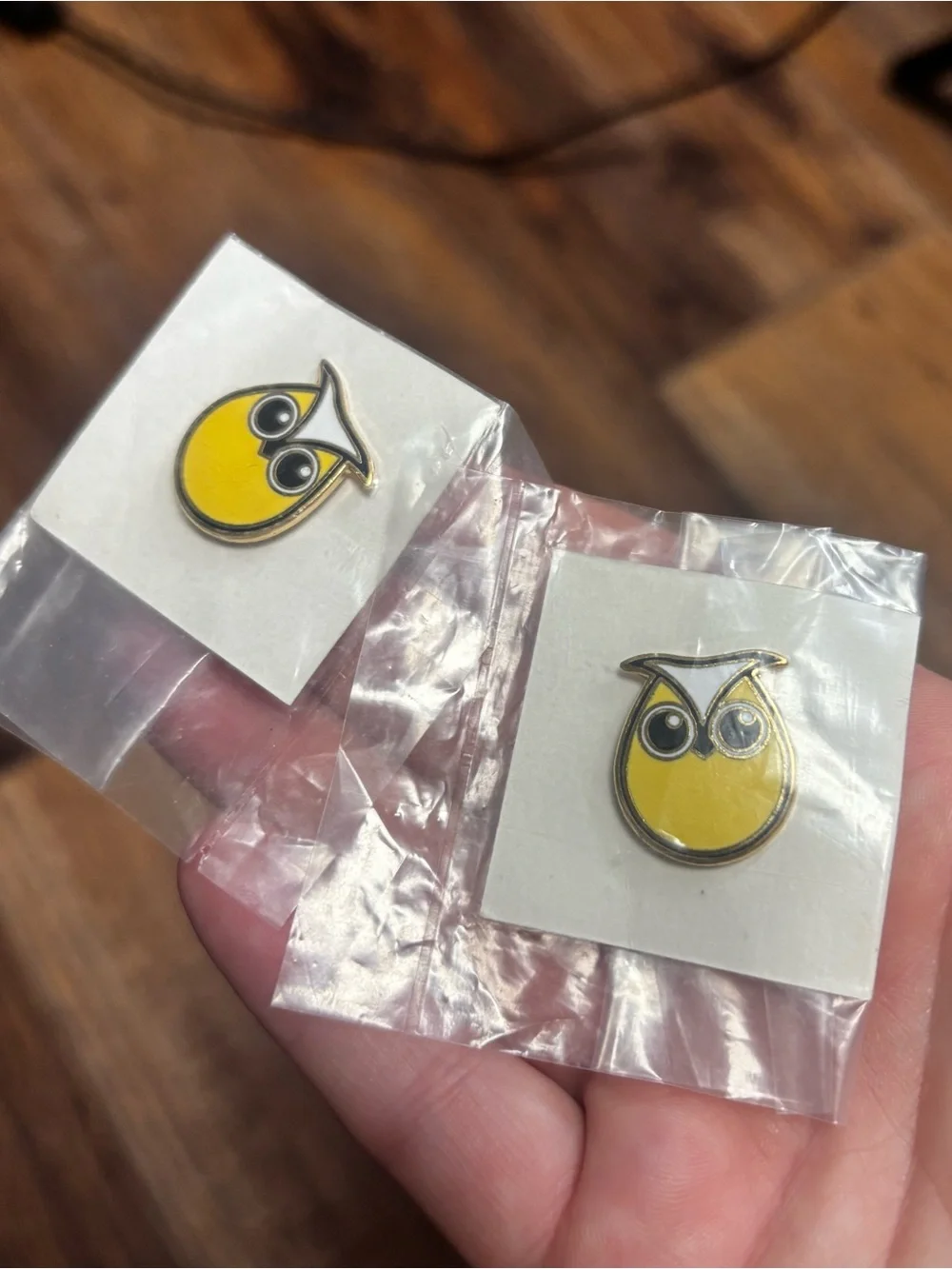 Yellow Owl Enamel Pin Bundle of 2